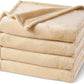 PHF Ultra Soft Fleece Blanket King Size, No Shed No Pilling Luxury Plush Cozy 300GSM Lightweight Blanket for Bed, Couch, Chair, Sofa Suitable for All Season, 108" x 90", Beige