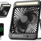 Warmco 20000mAh 8-inch Portable Camping Desk Fan, [15-48H Working Hours] Ultra-thin LED Light Rechargeable Battery Powered Travel Fan for Outdoor, Indoor, Cruise Essentials 2025