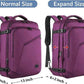 MATEIN Travel Backpack for Women, Expandable Flight Approved Carry on Backpack, Water Resistant Lightweight Suitcase, Large Business Weekender Daypack, Gift for Traveler, Purple