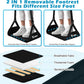 Yotako Airplane Foot Hammock-Removable Wide Bamboo Airplane Foot Rest with Extended Adjustment Strap, Desk Foot Hammock to Relax Your Feet Foot Sling Travel Essentials with Storage Pouch, Black