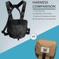 GAIARENA Binocular Harness Chest Pack, Waterproof Bino Harness with Rangefinder Pouch for 12x42 Binoculars Bino Chest Harness Adjustable Binocular Chest Pack for Hunting Hiking (Mid Size)