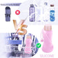 Collapsible Water Bottles,650ml,Leak Proof,Reuseable BPA Free Silicone Foldable Water Bottles,Durable Lightweight for Travel Gym Camping Hiking,Compact Size Portable Sports Water Bottle (Purple)