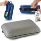 Travel & Camping Comfortable Memory Foam Pillow – Easy to Carry Portable Bag – Temperature Regulating Pillow Case (Grey)