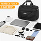 Underseat Carry On Luggage Lightweight Travel Tote Weekender Bag Overnight Duffle Bag for Travel, Travel Essentials Personal Item Travel Bag for Women and Men,Black-18Inch