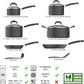 Amazon Basics Hard Anodized Non-Stick 12-Piece Cookware Set, Black - Pots, Pans and Utensils