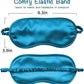 Breathable Silk Sleep Mask Blindfold, Elastic Blackout Eye Cover Headband for Sleeping Nap Travel Time, Peacock Blue, 1 Pack