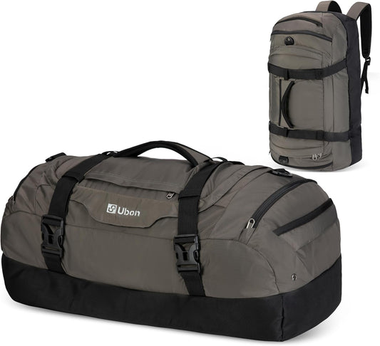 Ubon Large Duffel Bag Weekender Bags with Shoe Compartments 4-Way Sports Gym Backpack with Padded Straps Camping Traveling Duffle Bag - Roamly