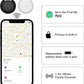 Air Tracker Tags 4-Pack, Item Finders Work for Apple Find My APP (iOS Only) Tracker Tags for Keys, Pet, Luggage, Bag, Replaceable Battery Last 1 Year, Loud Beep, with Waterproof Holder Keychain