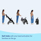 Graco Ready2Jet Travel System – Overhead Friendly Compact Travel Stroller with Automatic Fold and SnugRide Infant Car Seat