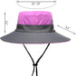 Womens Summer Sun Hat Beach Hat Wide Brim Outdoor UV Protection Hat Foldable Cool Mesh Ponytail Bucket Hat