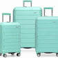Traveler's Choice Pagosa Hardshell Expandable Luggage with Spinner Wheels, Mint, 3-Piece Set (22/26/30)