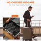 Vacuum Compression Bags with Wireless Pump – Space Saver Compression Bags for Luggage, No Checked Baggage, Triple Your Luggage Space, IP68, Reusable, Fits 20/24/28 Inch Suitcase (No Tracker)
