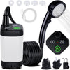 Portable Shower for Camping, [Long-Lasting] Spopal 6000mAh Rechargeable Camping Shower with Intelligent LED Display, 4 Spray Modes, IPX7 Waterproof Outdoor Camp Pump for Hiking, Travel, Car, Pet