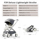 Hot Mom Baby Lightweight Stroller, Intelligent Seat Reversing，Double Brake and PU Anti-Shock Tire Combine Baby Pushchair, Newborn to Toddler's Baby Stroller, Grey