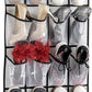 Hanging Shoe Organizer, Over The Door Shoe Organizer with 24 Mesh Large Pockets Door Shoe Rack for Men Women Kids Hanging Door Shoe Holder Size:58x21 Inch (White-2pack)