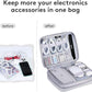 DDgro Cable Organizer Bag, Large Charger Cord Travel Case for Electronics & Tech Accessories (Large, Light Grey)