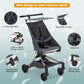 Jojoka Lightweight Stroller for Airplane,Compact Strollers for Travel,Foldable Toddler Pushchair with Carry Bag, Storage Basket, Rear Brakes, Adjustable Awning(Blue)