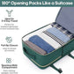 Luggage Sets 3 Piece, Carry On Luggage 20In With Spinner Wheels,PC Hardside Suitcase Set with TSA Lock,Durable Carry On Suitcase With Travel Backpack for Men (Dark Green, 3 piece set (BP/20inch))