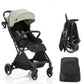 Gravity Folding Baby Stroller - Portable Travel Toddler Stroller w/Adjustable Backrest & Canopy, Lightweight and UV Protected, One-Hand Automatic Folding - Green