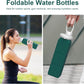Portable Collapsible Water Bottles,BPA Free Food-Grade Silicone Reusable water Bottle For Outdoor Travel Hiking Sports,Compact,Lightweight Easy To Carry,Leakproof Water Bottles,Dark Green
