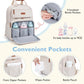 mommore Diaper Bag Backpack, Large Diaper Bag Expandable for 2 Kids/Twins, Durable Baby Bag with Changing Pad, Water Resistant Travel Diaper Backpack for Mom Dad