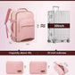 LOVEVOOK Travel Backpack for Women & Men 40L,Airline Approved Carry On Backpack Travel Essentials,TSA Carry on Luggage,Waterproof Personal Item Travel Bag,Suitcase with 3 Packing Cubes,Pink-Brown