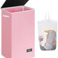 SOLEDI Laundry Hamper with Lid 100L Large & Tall Collapsible Laundry Basket, Clothes Hamper with Bag Removable Easy to Carry, Dirty Hampers for Bedroom, Bathroom, Dorm, College, Pink