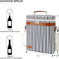 ZORMY 3 Bottle Insulated Wine Tote Cooler Bag, Portable Wine Carrier with Corkscrew Opener and Shoulder Strap for Beach Travel Picnic, Unique Wine Carrier for Wine Lover Gifts