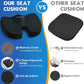 TushGuard Seat Cushion for Office Chair Memory Foam Non-Slip Desk Seat Cushion Back, Coccyx, Sciatica, Tailbone Pain Relief Butt Pillow for Office Chair, Car, Wheelchair, Black