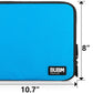 BUBM Double Layer Electronics Organizer/Travel Gadget Bag for Cables, Memory Cards, Flash Hard Drive and More, Fit for iPad or Tablet(up to 9.7")-Large, Blue