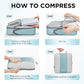 10 Set Compression Packing Cubes for Travel Essentials,Compressible Expandable Packing Cubes for Suitcase,OlarHike Luggage Organizer Bags for Travel,Handy Helper for Organizing Clothes(Blue Gray) - Roamly