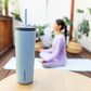 LifeStraw Go Series Tumbler – Double Wall Insulated Stainless Steel Water Filter, Icelandic Blue, Designed for Everyday Use, Removes Bacteria, Parasites, Microplastics, and Improves Taste