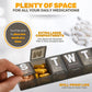 Weekly Pill Organizer - (Pack of 3) Extra Large Vitamin Container with Jumbo Easy to Read Letters, BPA Free - Daily Travel 7 Day Medication Pill Box Case, (Black)