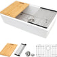 30 White Granite Composite Kitchen Sink - Donsdey 30 Inch White Kitchen Sink Undermount Ledge Workstation Granite Quartz Composite Under Counter Single Bowl Sink Basin