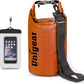 Unigear Dry Bag Waterproof, 2L/5L/10L/20L/30L/40L Floating and Lightweight Bags for Kayaking, Boating, Fishing, Swimming and Camping with Waterproof Phone Case