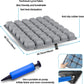 Grey Travel Seat Cushion – Portable Inflatable 3D Air Cell Seat Cushion for Long Flights, Car, Office, Wheelchair, Ergonomic Design for Tailbone Relief & Compact Support