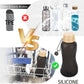 Collapsible Water Bottles 2 Pack,Leak Proof,Reuseable BPA Free Silicone Foldable Water Bottles,Durable Lightweight for Travel Gym Camping Hiking,Compact Size Portable Sports Water Bottle (Black&Blue)