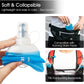 GYGYL Soft Flask, TPU Collapsible Soft Water Bottle for Hydration Pack, Running Vest, Leak-Proof Folding Water Bottle for Hiking Cycling Climbing Jogging-500ml Blue, 2pcs