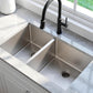 KRAUS Standart Pro 33 -inch Undermount 60/40 Double Bowl 16 Gauge Stainless Steel Kitchen Sink, KHU104-33