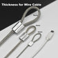 10 Pcs 4mm Wire 12 inch Vinyl Coated Stainless Steel Cable with Loops Short Wire Rope Lanyard Lock Security Chain Link for Outdoor Gates, Clear(4mm x 12inch)