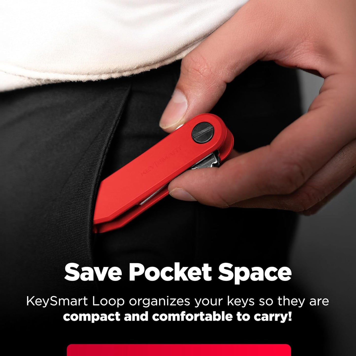 KeySmart Keychain Key Holder - Compact Key Organizer for Key Chain, EDC Key Chains, Key Ring Keychains