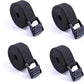 Premium Lashing Nylon Strap - Cam Buckle Tie Down Straps Heavy Duty Secure Straps up to 500 lbs Capacity for Motorcycle,SUP, Kayak, Canoe, Surfboard, Cargo, Boat,Trailer, Moving(1'' x 6.5Ft Black)