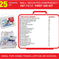 Primacare 25 Person Medium Emergency Preparedness First Aid Kit for Home, School and Office, Wall Mounted White