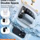 TORRAS IP68 Waterproof Phone Pouch Double Space, Floating Waterproof Phone Case with Lanyard for iPhone 16 Pro Max 15 14 13 S25 S24, Phone Dry Bag Vacation Cruise Ship Travel Essentials 7.0'', White