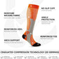 Kickticks 4 Pairs Compression Socks for Woman & Man Unisex 20-30mmHg Knee high Plus Size Wide Calves for Flying Running…