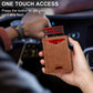 Wallet for Men Wallet with Slim Pop Up Card Holder 9-13 Cards, Bifold Minimalist Smart Wallet RFID Blocking Credit Card Holder with ID Window & Stretchable Cash Slot Compact Metal Aluminum Card Case