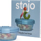 STOJO Collapsible Bowl - Translucent 36oz - Reusable Silicone Bowl (Translucent Steel Blue)