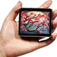 Silver Vintage Pill Box 7 Day Metal Pill Box with Mirror and 8 Compartments Cute Travel Pill Organizer for Purse (Stained Glass Cherry Blossom)