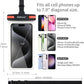 wellhouse Waterproof Phone Pouch, Waterproof Phone Case for iPhone 16 15 14 13 12 Pro Max XS Samsung, IPX8 3D Cellphone Dry Bag Beach Essentials (1 Pack - Black/Red Clasp7.0, 7 inch)