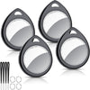 Air Tracker Tags-4 Pack, 5.3 Bluetooth Tracker Work with Apple Find My (iOS Only), 100dB Sound, Smart Tag with Keychain/Lanyard, Item Finder for Luggage/Key/Suitcase, Replaceable Battery, Black.